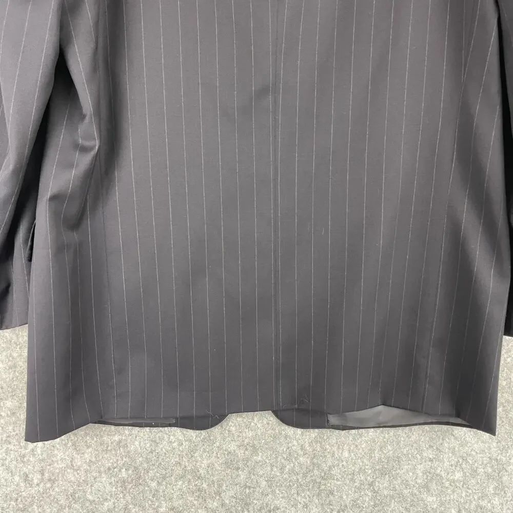 VTG Ermenegildo Zegna Blazer Mens IT 52R US 42R Blue Stripe Wool 3 Button Neiman